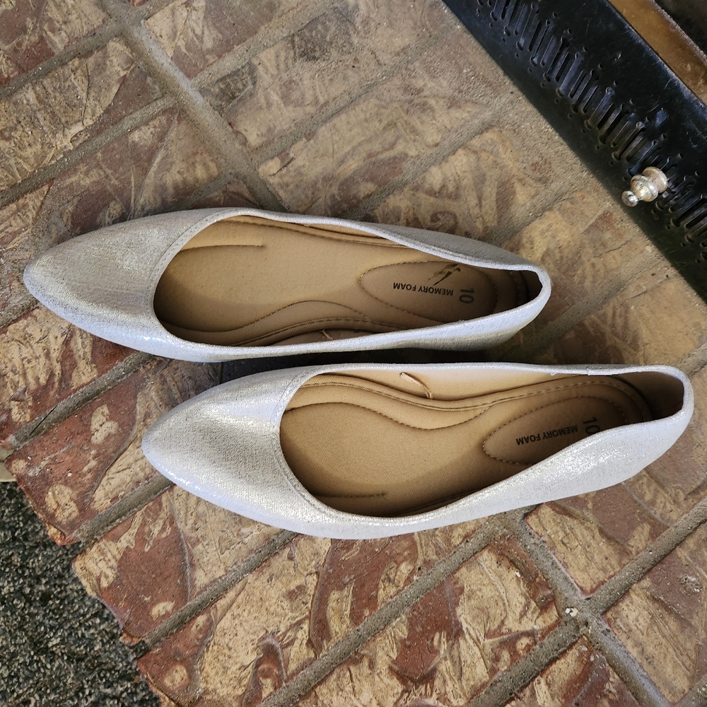 Elegant Silver Women's Flats